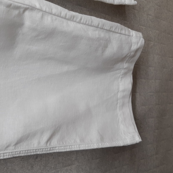 Converse One Star Women's White Linen Blend Pants - Picture 5 of 8